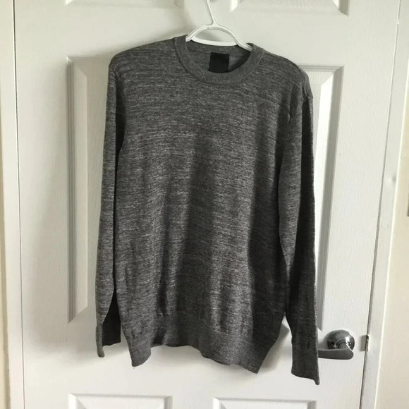 H&M Slim fit sweater in fine Coton 100% knit gray size L - Picture 1 of 7